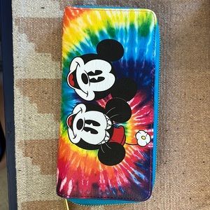 Loungefly Disney retro Mickey and Minnie Mouse wallet tie dye